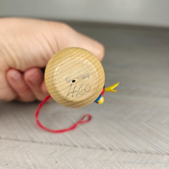 Vintage Steinbach Germany Wooden Snowman Ornament With Broom and Bird - Picture 6 of 6